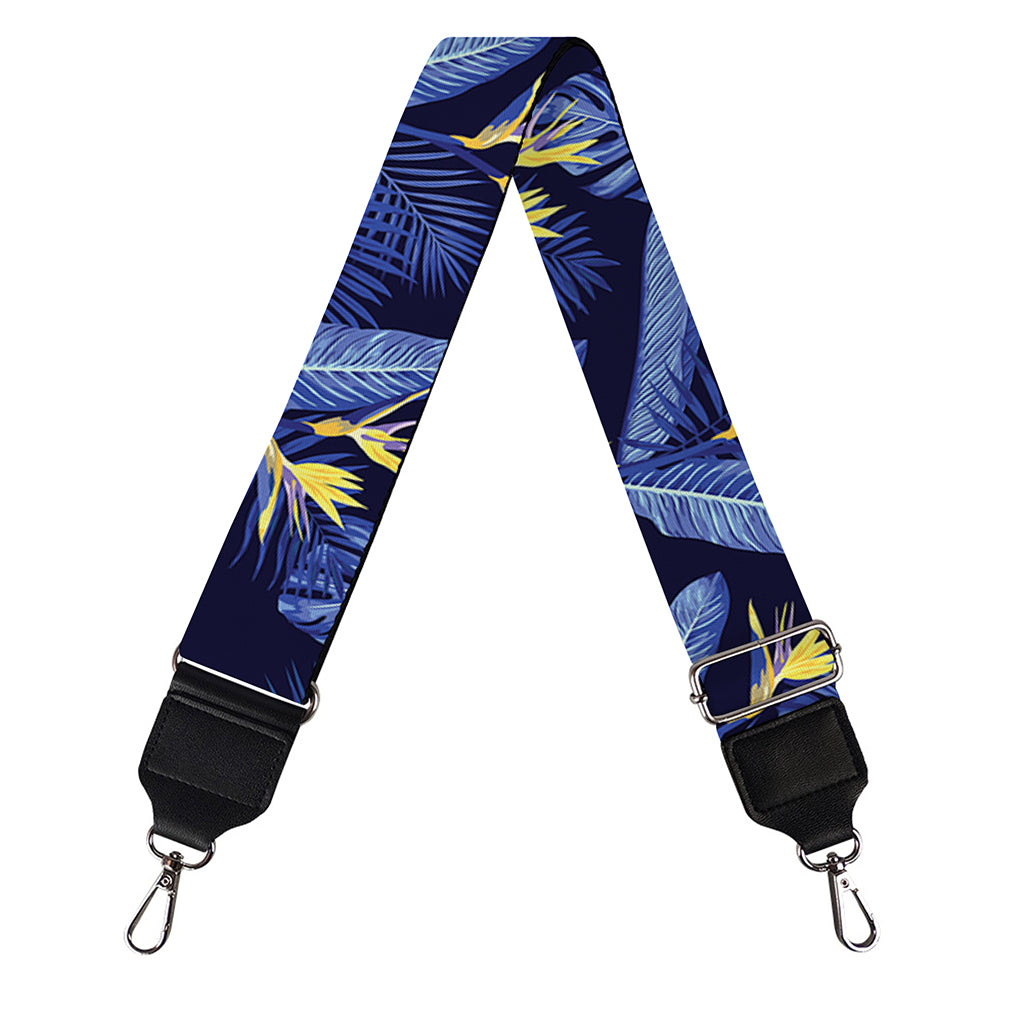 Blue Hawaiian Tropical Pattern Print Bag Strap