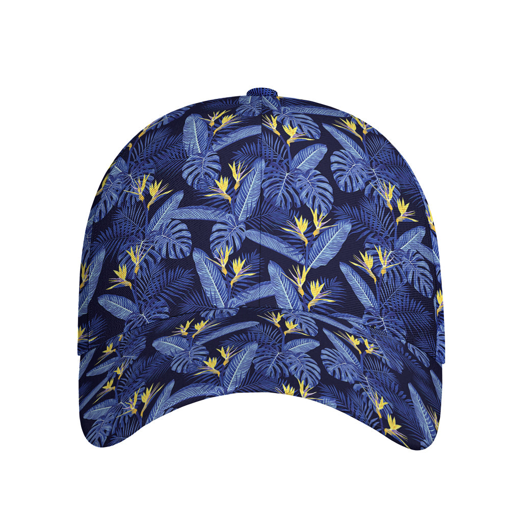 Blue Hawaiian Tropical Pattern Print Baseball Cap