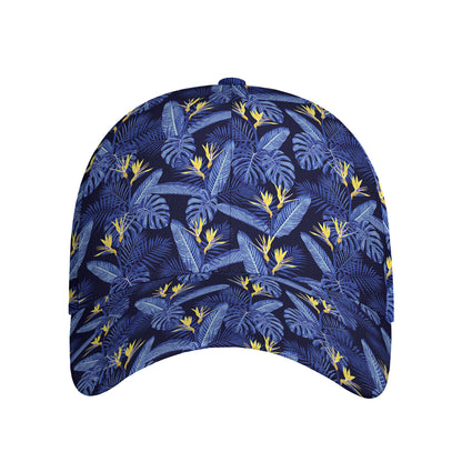 Blue Hawaiian Tropical Pattern Print Baseball Cap