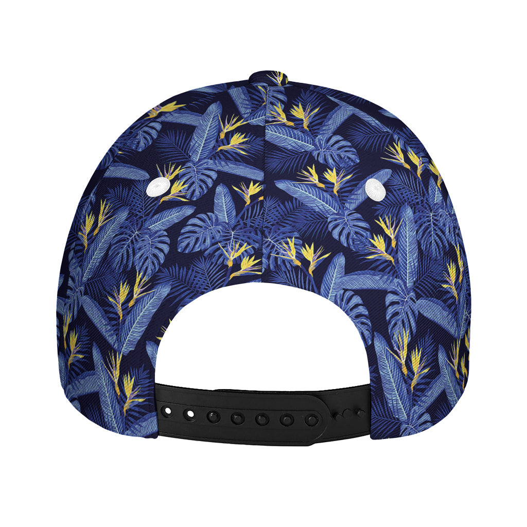 Blue Hawaiian Tropical Pattern Print Baseball Cap