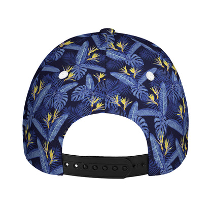 Blue Hawaiian Tropical Pattern Print Baseball Cap