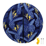 Blue Hawaiian Tropical Pattern Print Basketball
