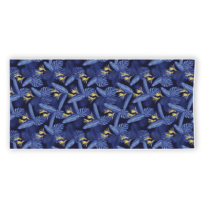 Blue Hawaiian Tropical Pattern Print Beach Towel