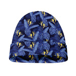 Blue Hawaiian Tropical Pattern Print Beanie