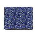 Blue Hawaiian Tropical Pattern Print Bifold Wallet