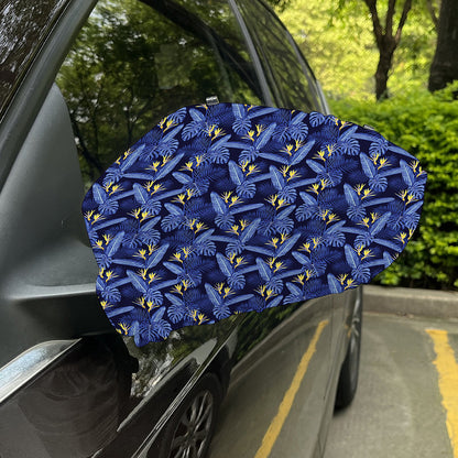 Blue Hawaiian Tropical Pattern Print Car Side Mirror Covers