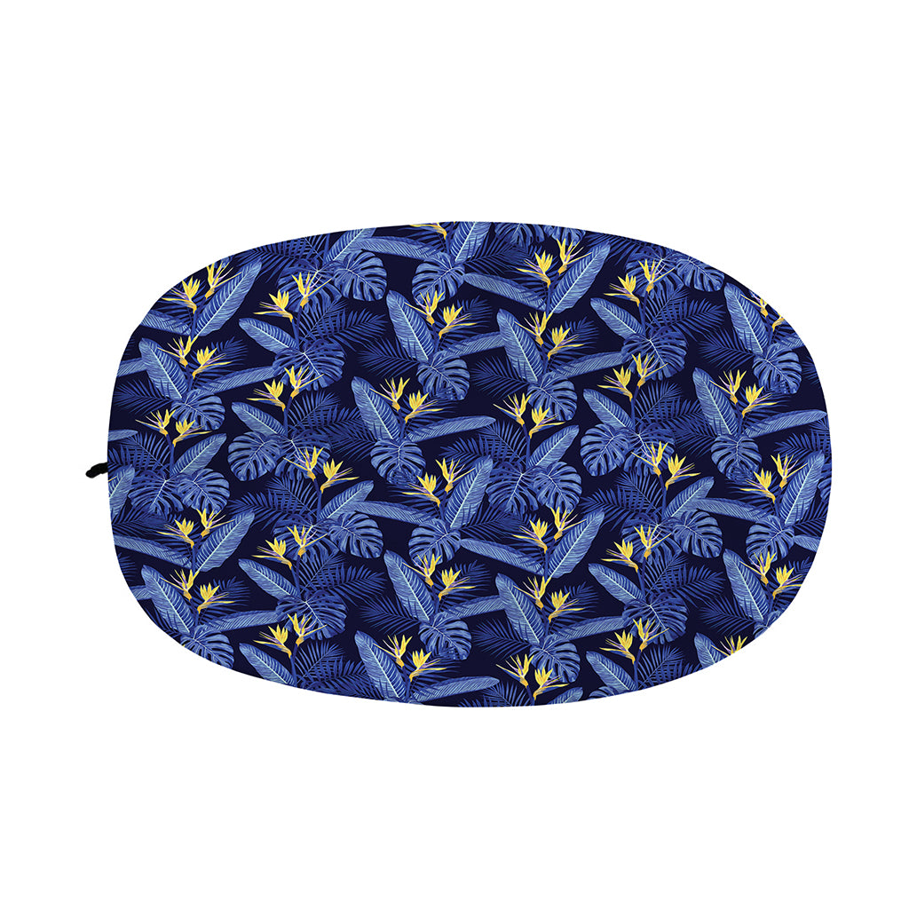 Blue Hawaiian Tropical Pattern Print Car Side Mirror Covers