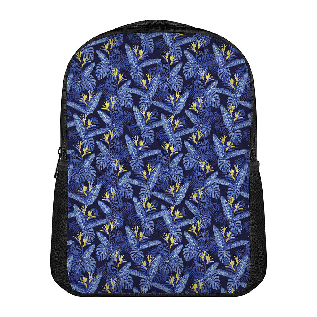 Blue Hawaiian Tropical Pattern Print Casual Backpack