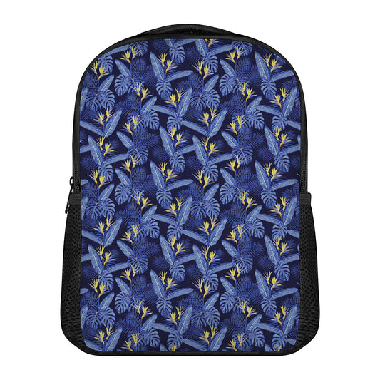 Blue Hawaiian Tropical Pattern Print Casual Backpack