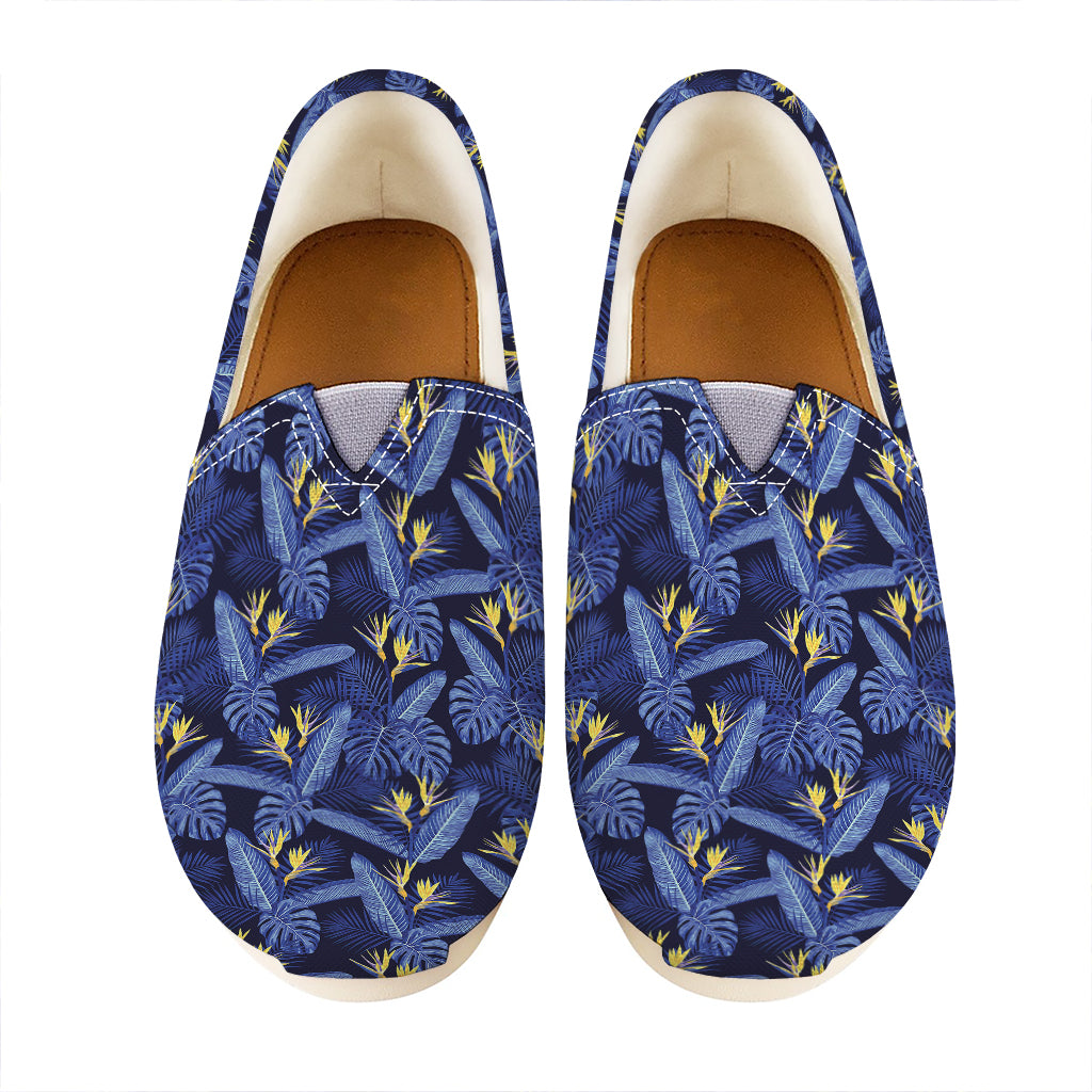 Blue Hawaiian Tropical Pattern Print Casual Shoes