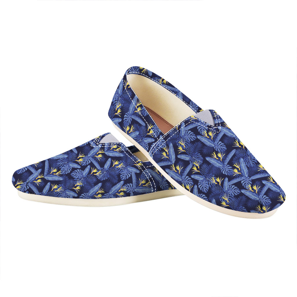 Blue Hawaiian Tropical Pattern Print Casual Shoes