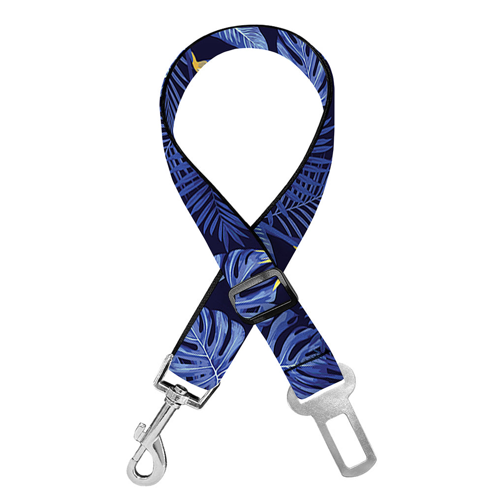 Blue Hawaiian Tropical Pattern Print Dog Seat Belt