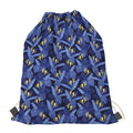 Blue Hawaiian Tropical Pattern Print Drawstring Bag