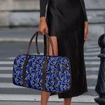 Blue Hawaiian Tropical Pattern Print Duffle Bag