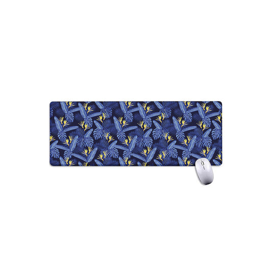 Blue Hawaiian Tropical Pattern Print Extended Mouse Pad