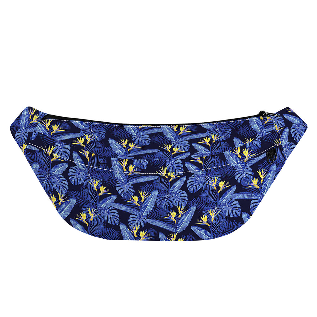 Blue Hawaiian Tropical Pattern Print Fanny Pack