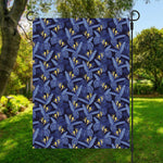 Blue Hawaiian Tropical Pattern Print Garden Flag