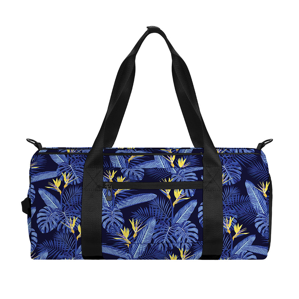 Blue Hawaiian Tropical Pattern Print Gym Bag