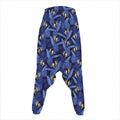Blue Hawaiian Tropical Pattern Print Hammer Pants