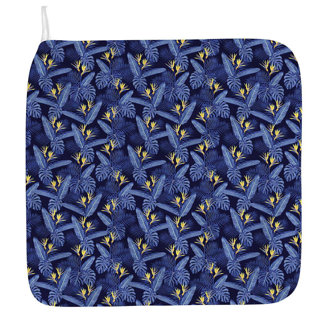 Blue Hawaiian Tropical Pattern Print Hand Towel