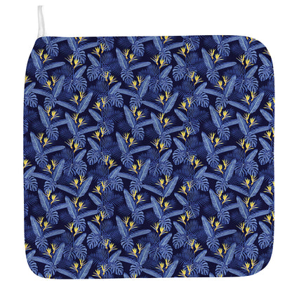 Blue Hawaiian Tropical Pattern Print Hand Towel