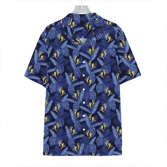 Blue Hawaiian Tropical Pattern Print Hawaiian Shirt