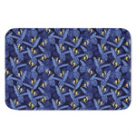 Blue Hawaiian Tropical Pattern Print Indoor Door Mat