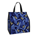Blue Hawaiian Tropical Pattern Print Insulated Lunch Tote