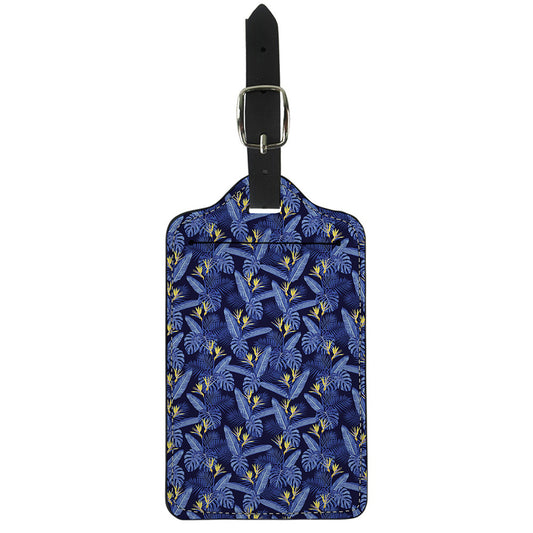 Blue Hawaiian Tropical Pattern Print Luggage Tag