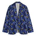Blue Hawaiian Tropical Pattern Print Men's Blazer