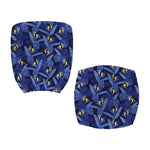 Blue Hawaiian Tropical Pattern Print Office Chair Cover