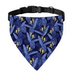 Blue Hawaiian Tropical Pattern Print Over The Collar Dog Bandana