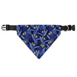 Blue Hawaiian Tropical Pattern Print Over The Collar Dog Bandana
