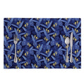 Blue Hawaiian Tropical Pattern Print Placemat