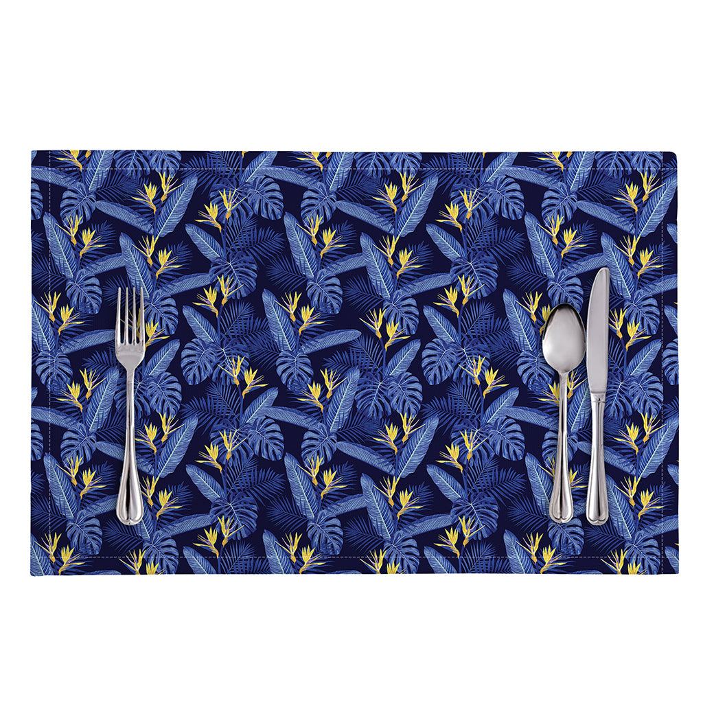 Blue Hawaiian Tropical Pattern Print Placemat