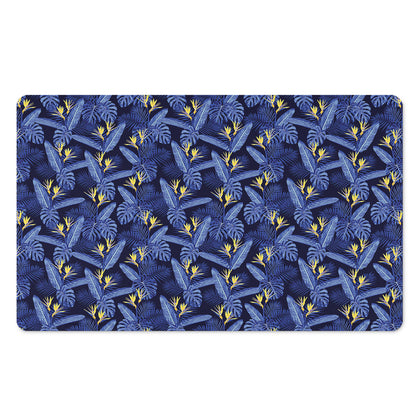 Blue Hawaiian Tropical Pattern Print Polyester Doormat