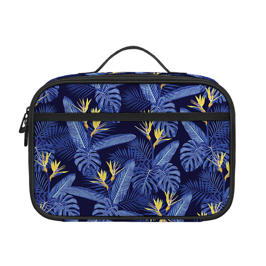 Blue Hawaiian Tropical Pattern Print Portable Lunch Bag
