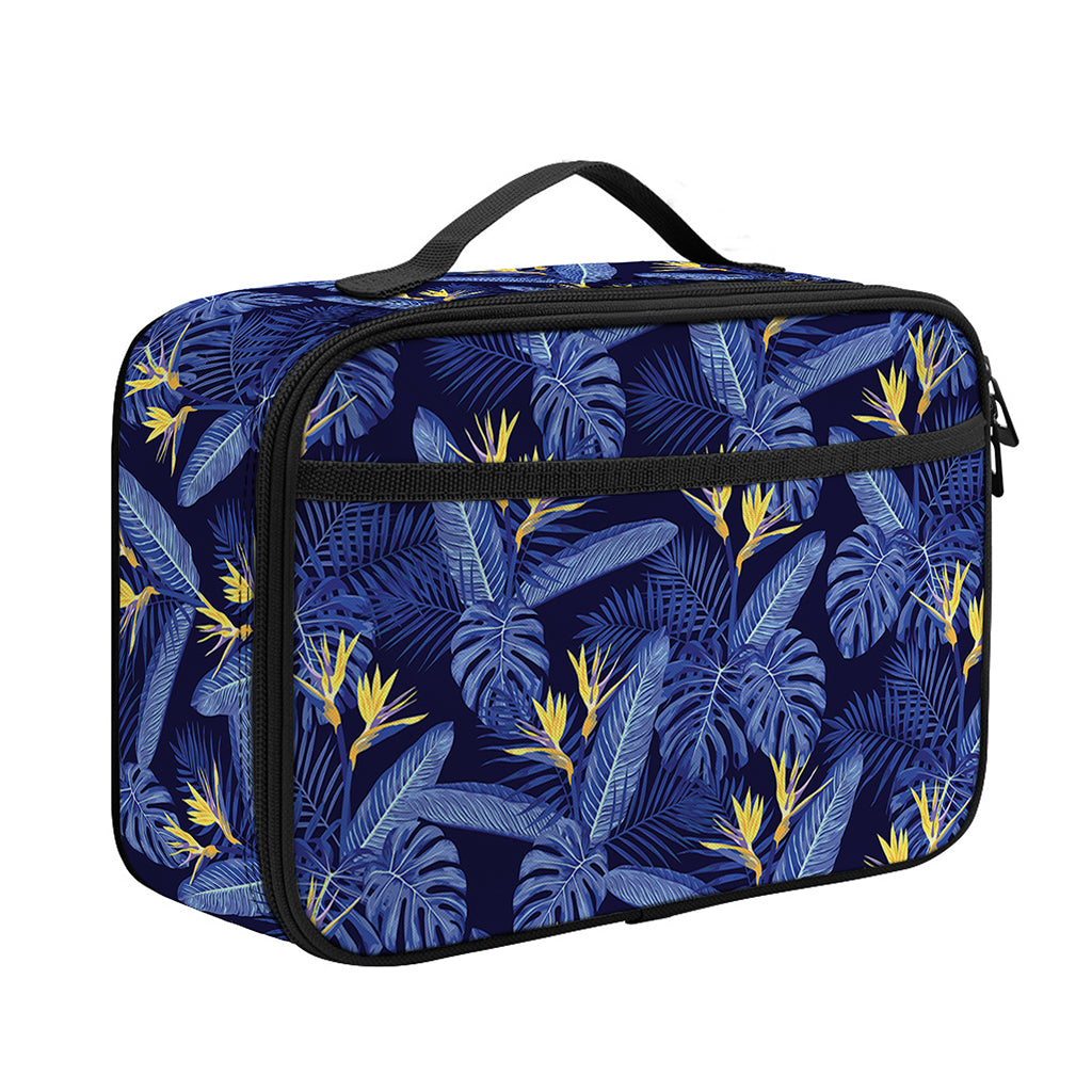 Blue Hawaiian Tropical Pattern Print Portable Lunch Bag