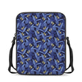 Blue Hawaiian Tropical Pattern Print Rectangular Crossbody Bag