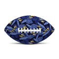 Blue Hawaiian Tropical Pattern Print Rugby Ball