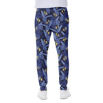 Blue Hawaiian Tropical Pattern Print Scuba Joggers