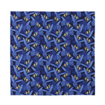 Blue Hawaiian Tropical Pattern Print Silk Bandana