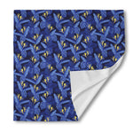 Blue Hawaiian Tropical Pattern Print Silk Bandana