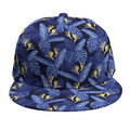 Blue Hawaiian Tropical Pattern Print Snapback Cap