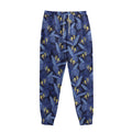 Blue Hawaiian Tropical Pattern Print Sweatpants
