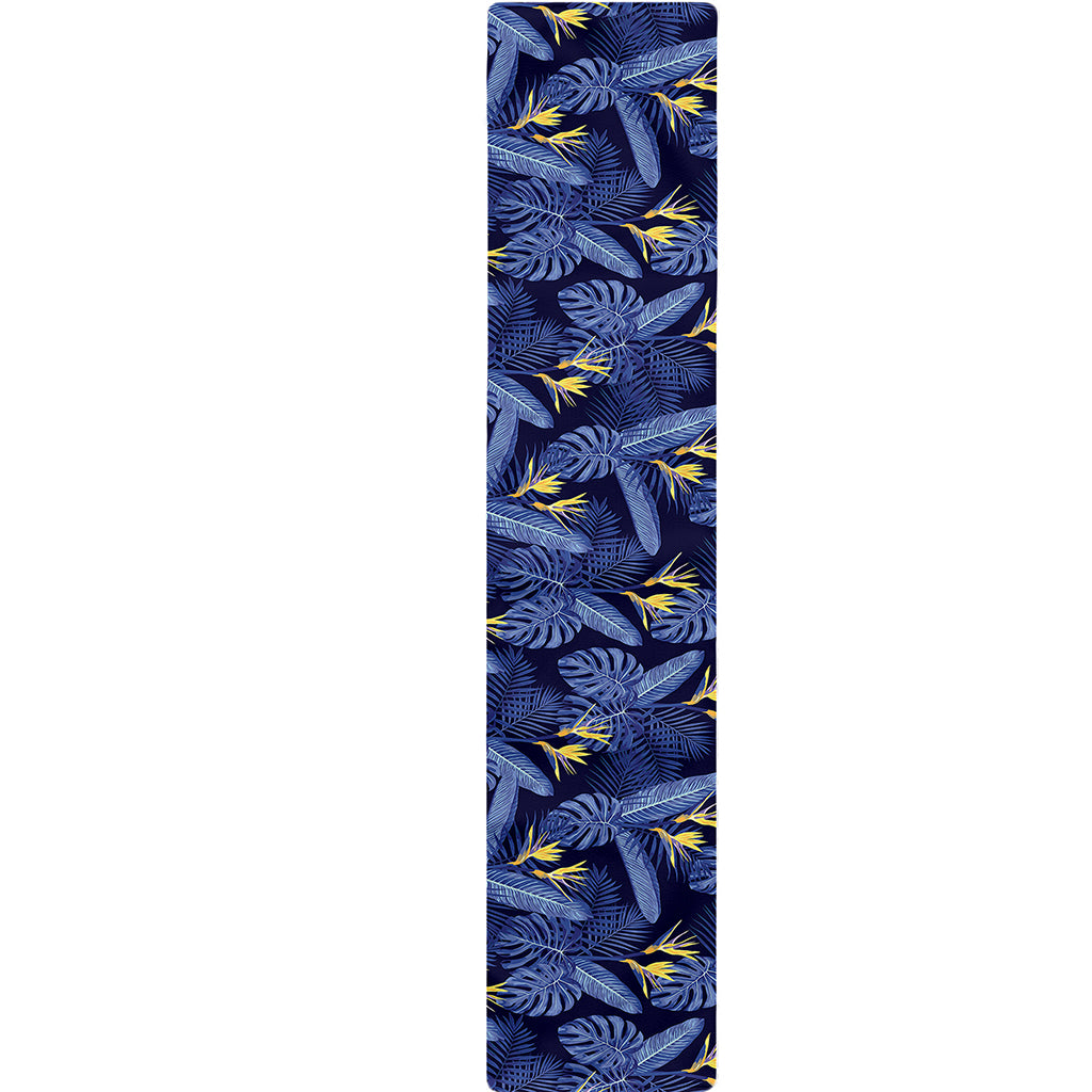 Blue Hawaiian Tropical Pattern Print Table Runner