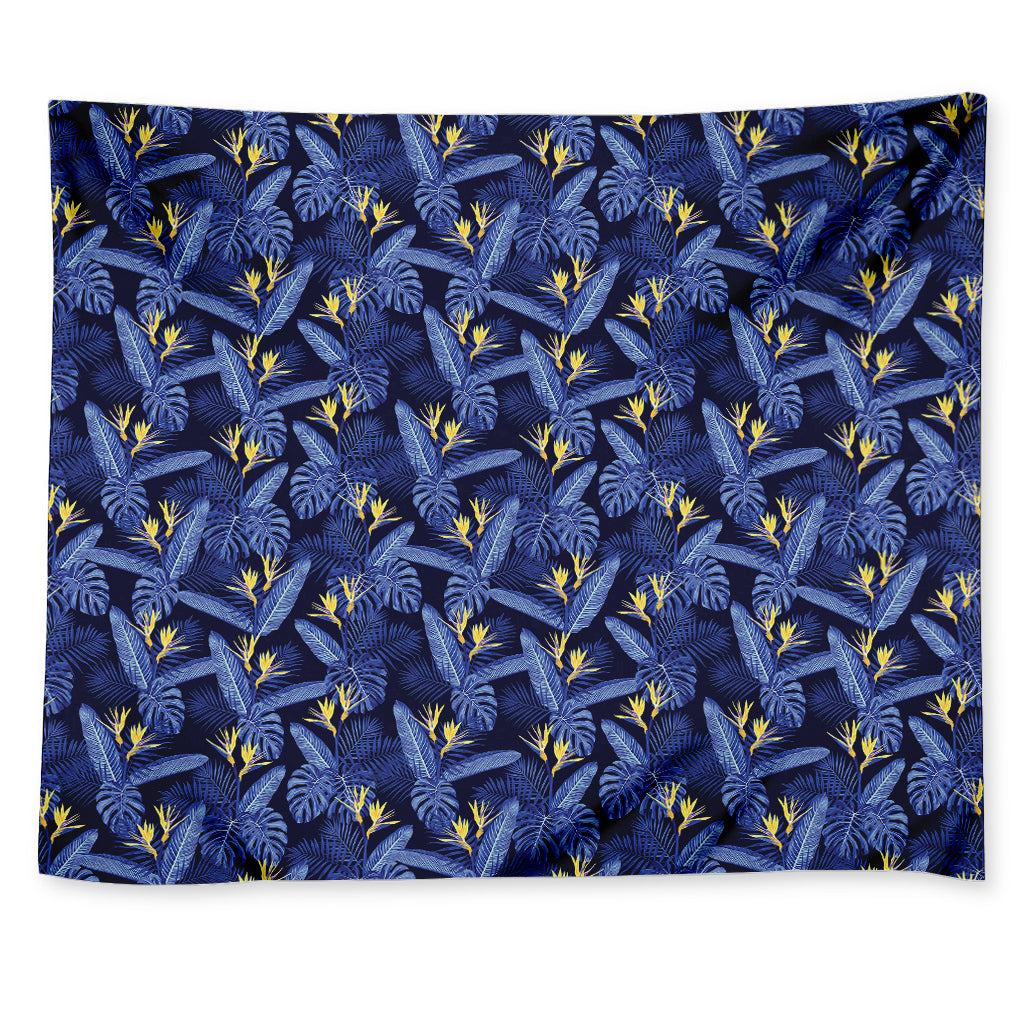 Blue Hawaiian Tropical Pattern Print Tapestry