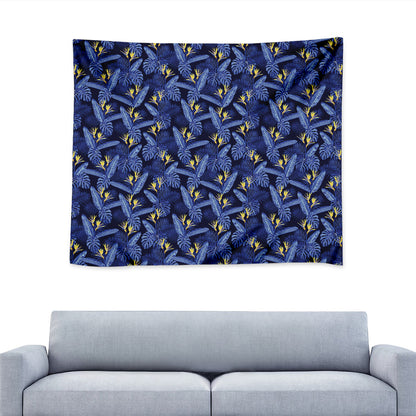 Blue Hawaiian Tropical Pattern Print Tapestry