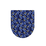 Blue Hawaiian Tropical Pattern Print Toilet Lid Cover