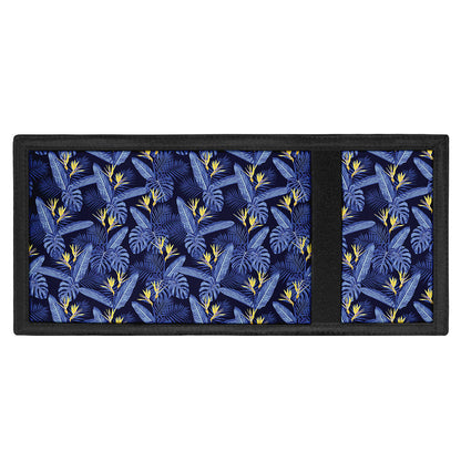 Blue Hawaiian Tropical Pattern Print Trifold Wallet